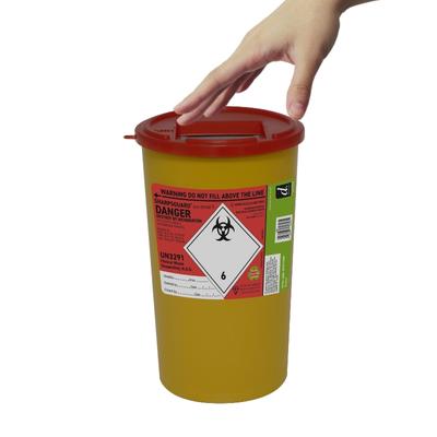 5L Orange Lidded Sharps Bin