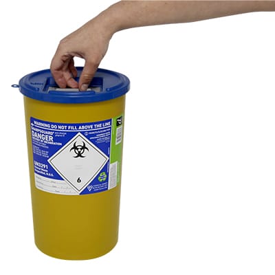 5L Blue Lidded Sharps Bin
